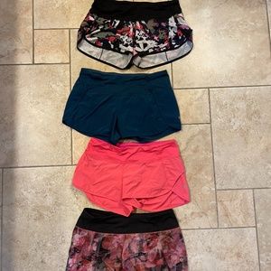 Lululemon Size 6 Shorts Lot